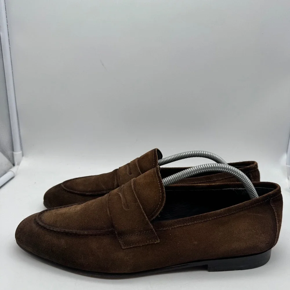 To Boot New‎ York Adam Derrick Tesoro Mid Brown Suede Slip On Shoes Size 10.5